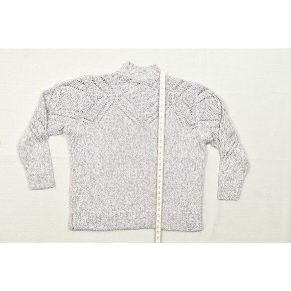 Torrid Women's Plus Size 2 Marled Cable Knit Mock Neck Sweater - Picture 4 of 8